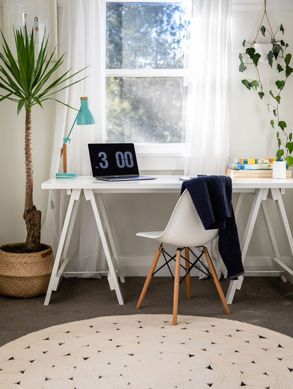 Small area rug in office space